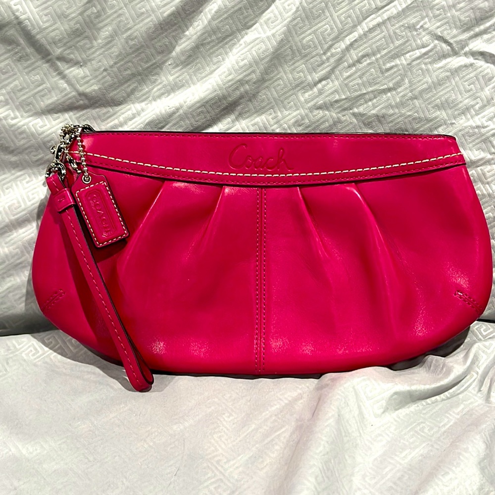 Coach clutch hot pink